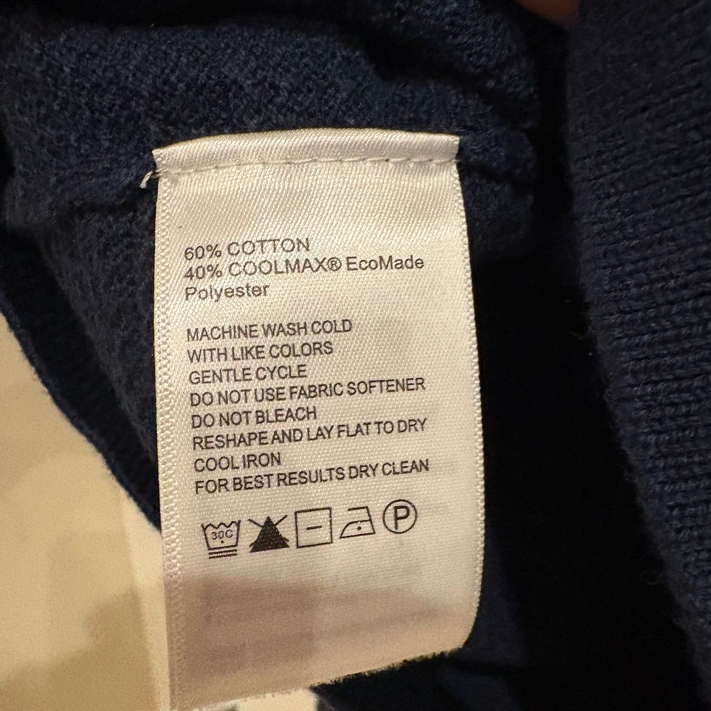 Tommy Bahama Navy Textured Knit Polo XL - Picture 5 of 9